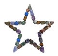 Tumbled Stones Star Shape Royalty Free Stock Photo