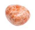 tumbled Sunstone (heliolite) gemstone isolated