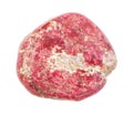 tumbled Thulite (pink Zoisite) gemstone isolated
