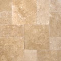 Tumbled travertine paver texture in beige