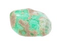 tumbled Variscite gem stone isolated on white Royalty Free Stock Photo