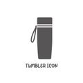 Tumbler icon simple flat style vector illustration