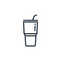 tumbler icon vector from kitchen concept. Thin line illustration of tumbler editable stroke. tumbler linear sign for use on web