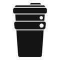 Tumbler thermo cup icon simple vector. Reusable coffee