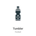 Tumbler vector icon on white background. Flat vector tumbler icon symbol sign from modern football collection for mobile concept