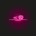 tumbleweed desert neon style icon. Simple thin line, outline vector of desert icons for ui and ux, website or mobile application Royalty Free Stock Photo