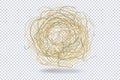 Tumbleweed, dry weed ball isolated on transparent Royalty Free Stock Photo