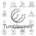 tumbleweed hand draw icon. Element of farming illustration icons. Signs and symbols can be used for web, logo, mobile app, UI, UX