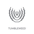 Tumbleweed linear icon. Modern outline Tumbleweed logo concept o