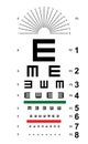 Tumbling E  Eye Chart Snellen E  Eye Chart Royalty Free Stock Photo