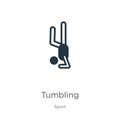 Tumbling icon vector. Trendy flat tumbling icon from sport collection isolated on white background. Vector illustration can be