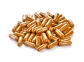 Tumeric powder capsules Royalty Free Stock Photo
