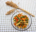 Tumis sayuran orcolorful and fresh vegetables stir-fry in a bowl Royalty Free Stock Photo