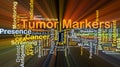 Tumor markers background concept glowing Royalty Free Stock Photo