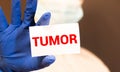 Tumor, word cube with background