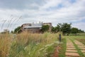 The Tumulus building which houses the Maropeng visitor centre at the Cradle of Humankind Royalty Free Stock Photo