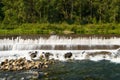 Tumwater Dam along the Wenatchee River in summer in the Cascade Mountains of Washington State