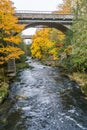 Tumwater Falls Park Bridge Over River 5 Royalty Free Stock Photo