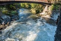 Tumwater River And Bridge Royalty Free Stock Photo