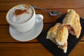 Tuna Baguette And Cup Of Cappuccino