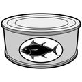 Tuna Can Illustration Royalty Free Stock Photo