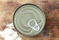 Tuna can or tin can Royalty Free Stock Photo