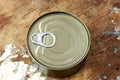 Tuna can or tin can Royalty Free Stock Photo