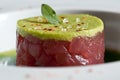 Tuna crudo with avocado