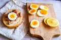 Tuna and egg sandwich Royalty Free Stock Photo