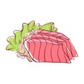 Tuna fillet isolated icon