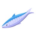 Tuna fish icon isometric vector. Herring seafood