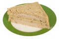 Tuna Fish and Mayo Sandwich on a plate Royalty Free Stock Photo