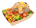 Tuna Fish And Sweetcorn Filled Baked Potato Royalty Free Stock Photo