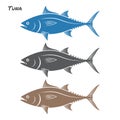 Tuna fish vector illustration Royalty Free Stock Photo