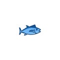 Tuna fish. Vector logo icon template Royalty Free Stock Photo