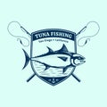 Tuna fishing badge Royalty Free Stock Photo