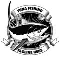 Tuna Fishing Shirt Design Illustration Royalty Free Stock Photo