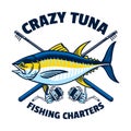 Tuna fishing vintage design Royalty Free Stock Photo