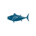 Tuna icon logo flat vector illustration