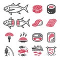 Tuna icon set