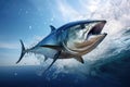 tuna jumping out of water, ai generated Royalty Free Stock Photo