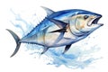 tuna jumping out of water, ai generated Royalty Free Stock Photo