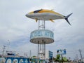 Tuna monument in the port of Manta