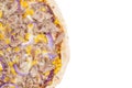 Tuna Pizza (over white) Royalty Free Stock Photo