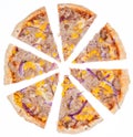 Tuna Pizza (over white) Royalty Free Stock Photo