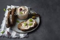 Tuna rillettes with cream cheese and anchovies Royalty Free Stock Photo