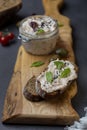 Tuna rillettes with cream cheese and anchovies Royalty Free Stock Photo