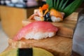 tuna, tuna roll, tuna rolls, tuna sushi or mackerel sushi