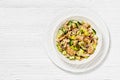 tuna salad with avocado, onion, cucumber, capers Royalty Free Stock Photo