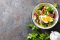 Tuna salad in bowl. Mediterranean food. Fresh salad with canned tuna fish. Healthy diet food Royalty Free Stock Photo